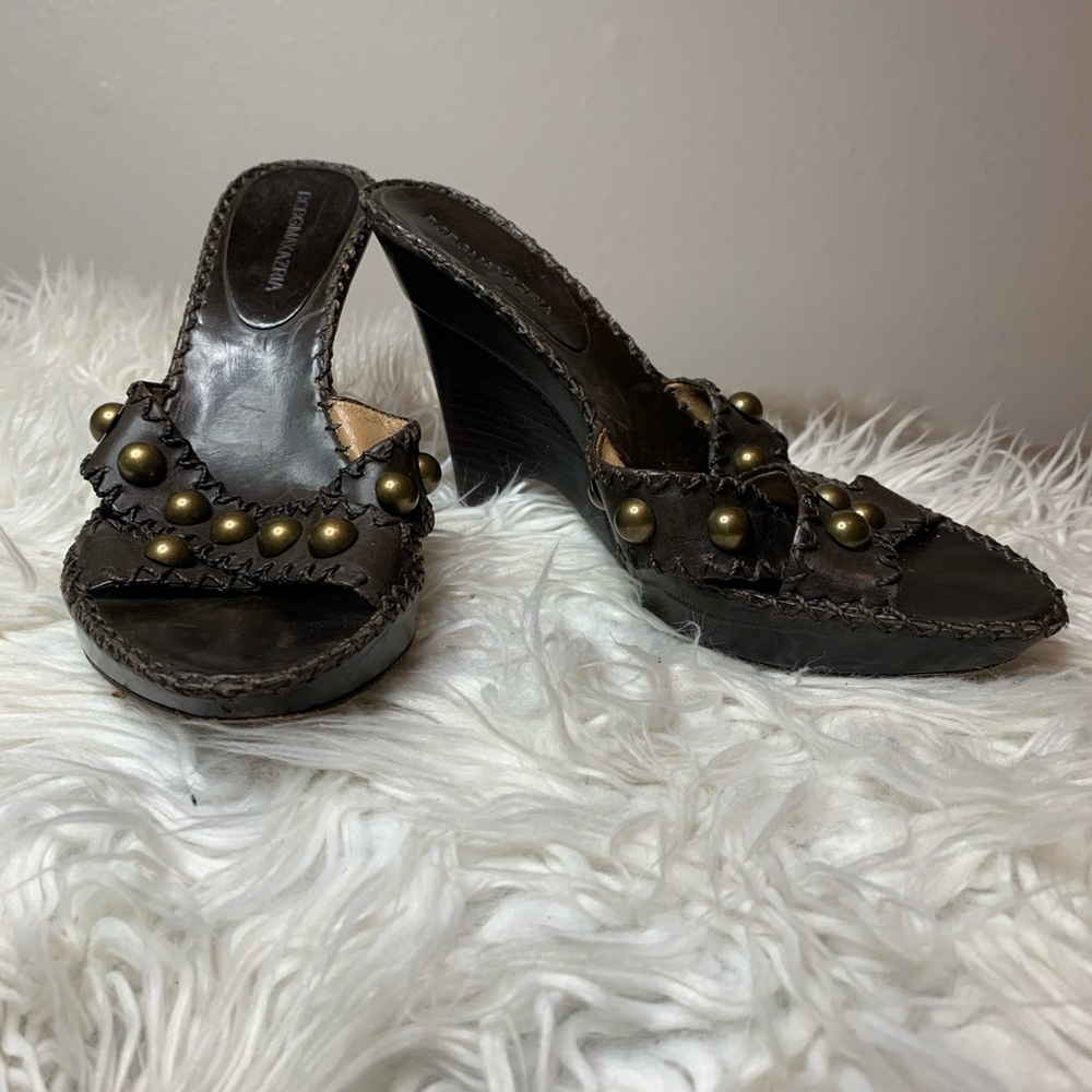 BCBGMaxAzria Brown Heeled Sandals